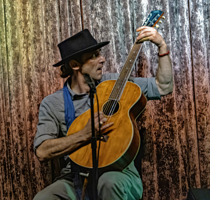 New Moon Acoustic blues Karl Schwartz hitting the Notes